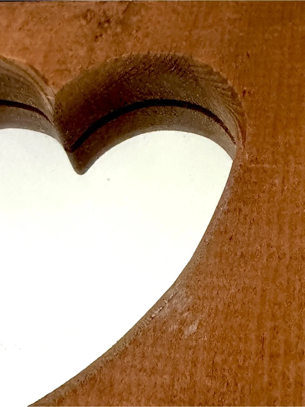 Vintage Wood Heart Mirror Wall Hanging 7” Cottagecore Boho Whimsical Home Decor
